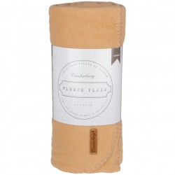 Fleece plaid anti-pilling 150 x 130 cm beige