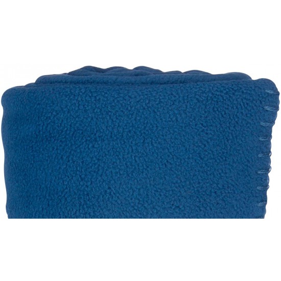 Fleece plaid anti-pilling 150 x 130 cm denimblauw